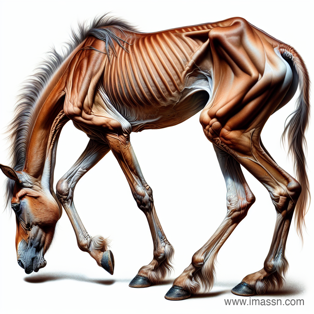 Illustration : cheval maigrelet