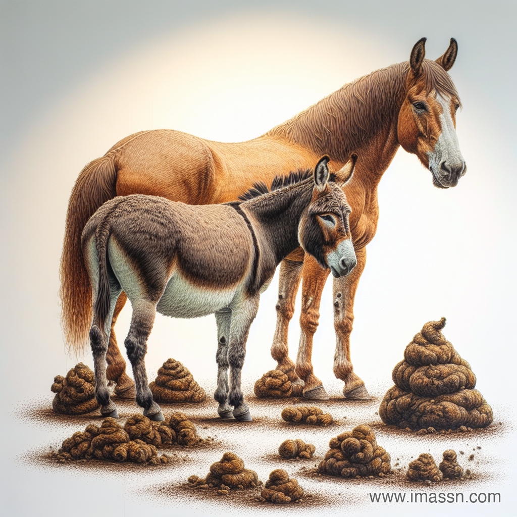 Illustration : crotte (cheval, âne)
