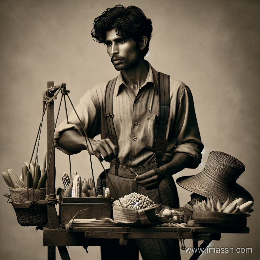 Illustration : marchand ambulant, colporteur