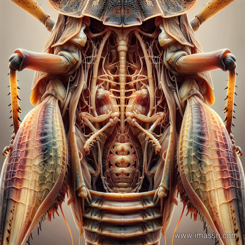 Illustration : Abdomen des sauterelles, des insectes