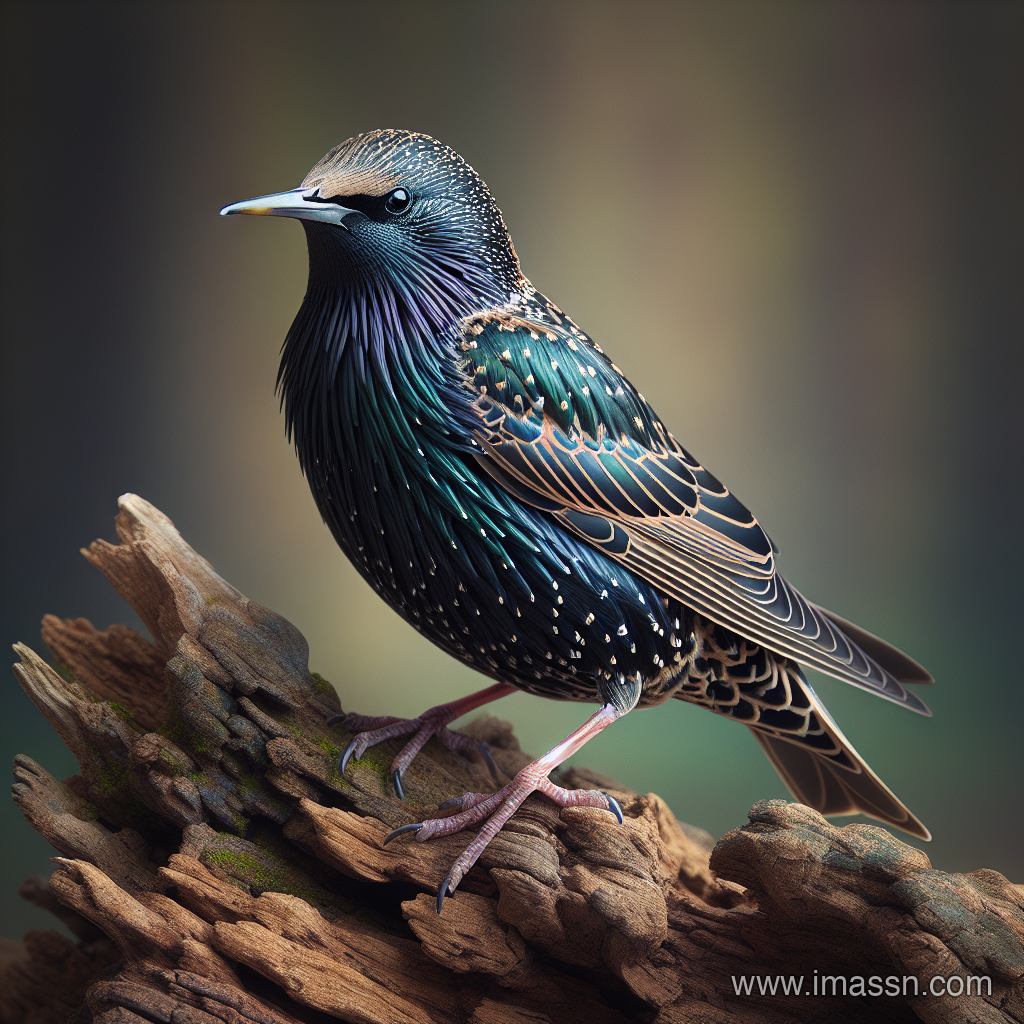 Illustration : étourneau (nom scientifique : sturnus unicolore)