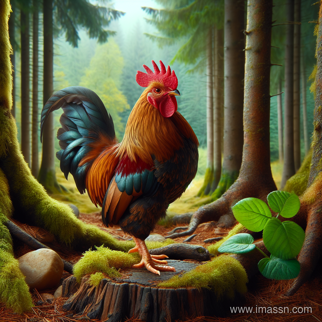 Illustration : jeune coq