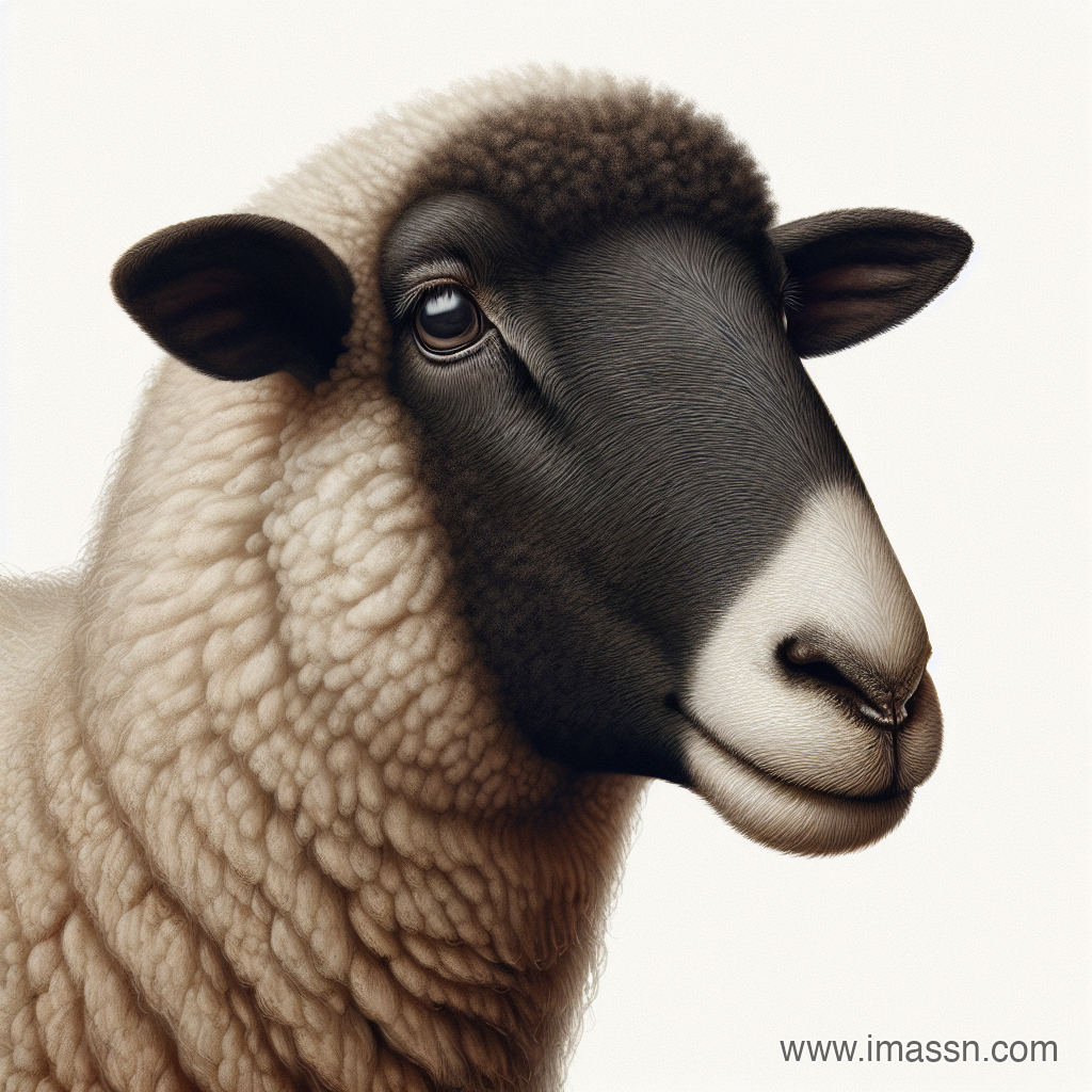 Illustration : mouton à la tête noire