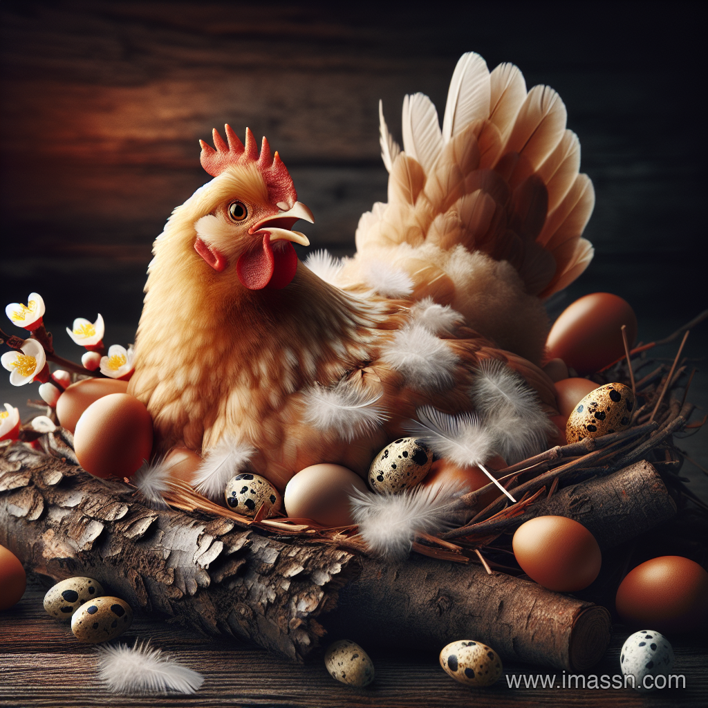 Illustration : coq ou poule (ironie)