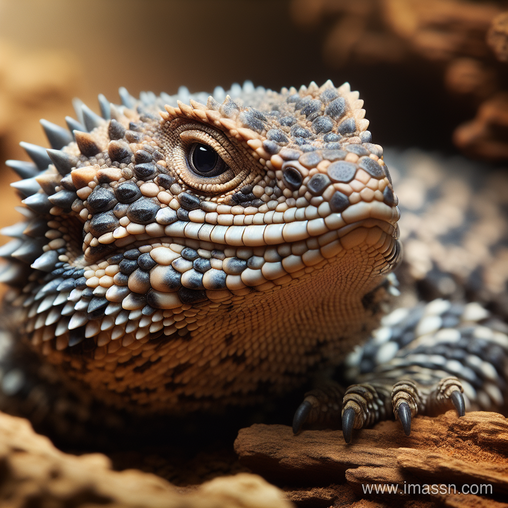 Illustration : fouette-queue (uromastix acanthinurus), Agame à queue épineuse, fouette-queue, dab (lézard)